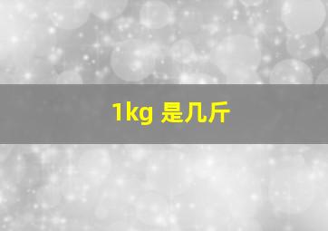 1kg 是几斤